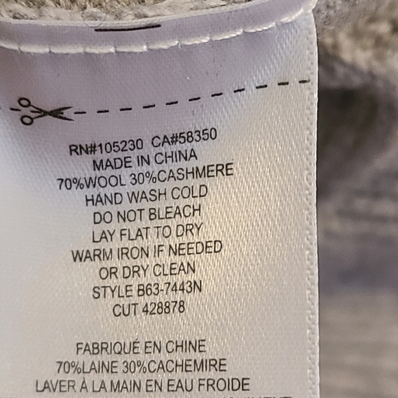 Joie Wool Pullover Scoop Neck Wool Cashmere Grey Sweater Small NWT - Picture 8 of 8